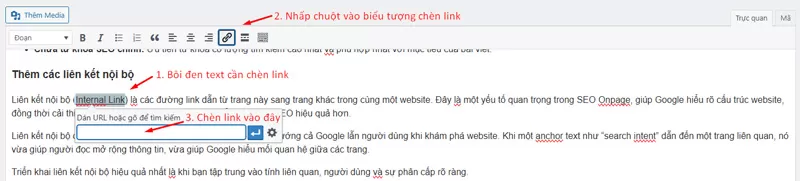 C&aacute;ch ch&egrave;n Hyperlink trong WordPress